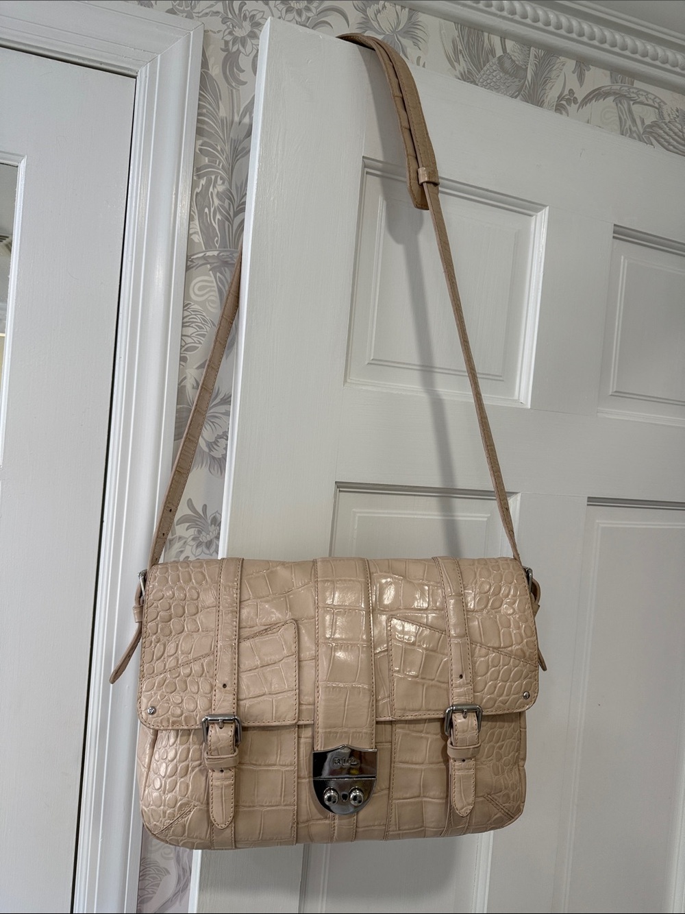 Ralph Lauren pink embossed bag.